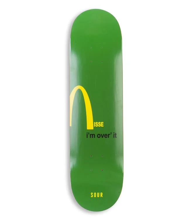 Skateboard Deck for Free Riding and Tricks-Sour Solution Nisse "Over It" Green Skateboard Deck - 8.375"