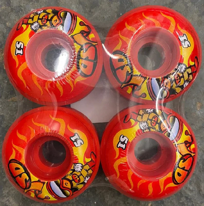 Skateboard Wheels with Classic Round Edge-Speed Demons Hot Shot Skateboard Wheels Multi