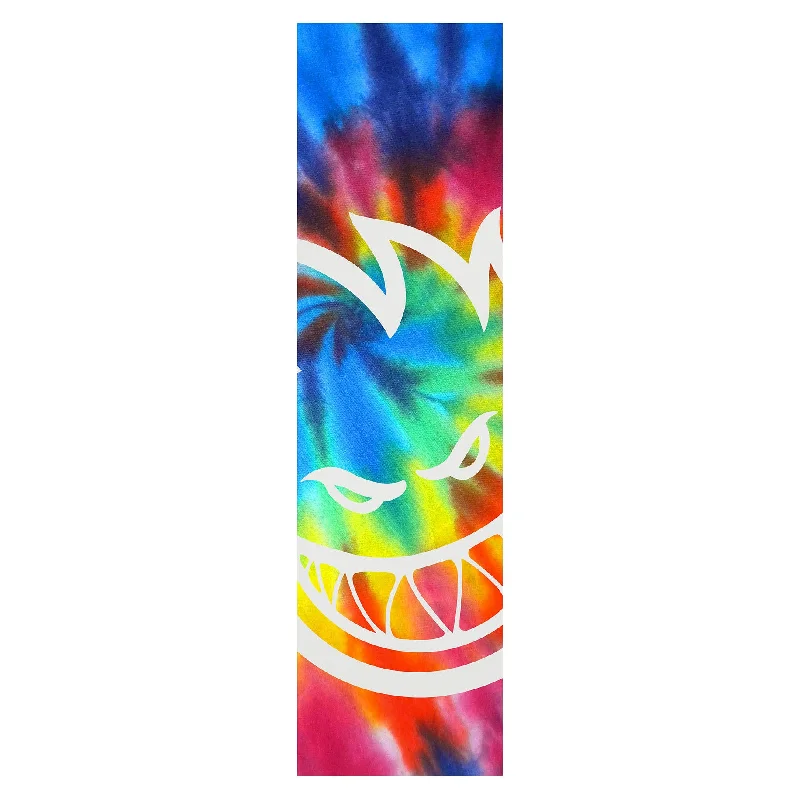 Skateboard Grip Tape for Perfect Finish-Spitfire 9" Big Head Tie Dye Clear Griptape Sheet