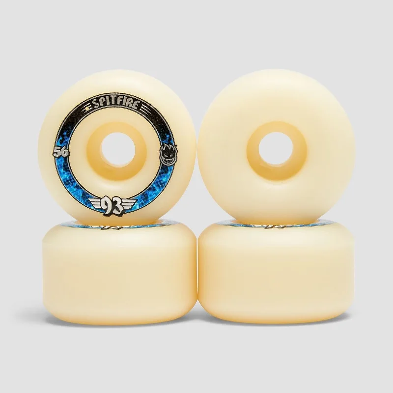 Skateboard Wheels with Maximum Grip-Spitfire 93 Formula Four Radials 93DU Skateboard Wheels Natural 56mm