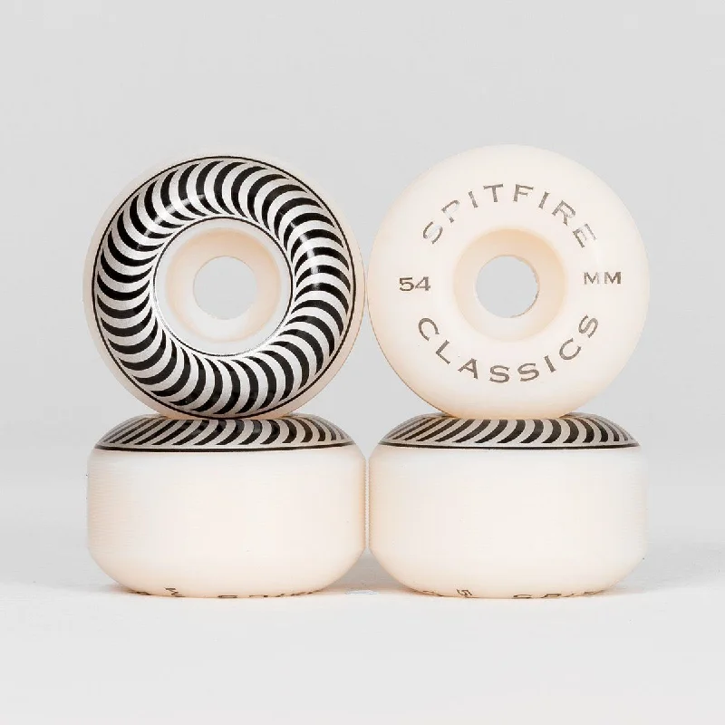 Skateboard Wheels for Maximum Control and Speed-Spitfire Classic Skateboard Wheels White/Silver 54mm