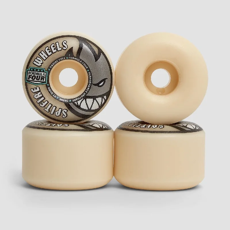 Skateboard Wheels for Competitive Skateboarding-Spitfire Formula Four Radial Full 97DU Skateboard Wheels Natural 58mm