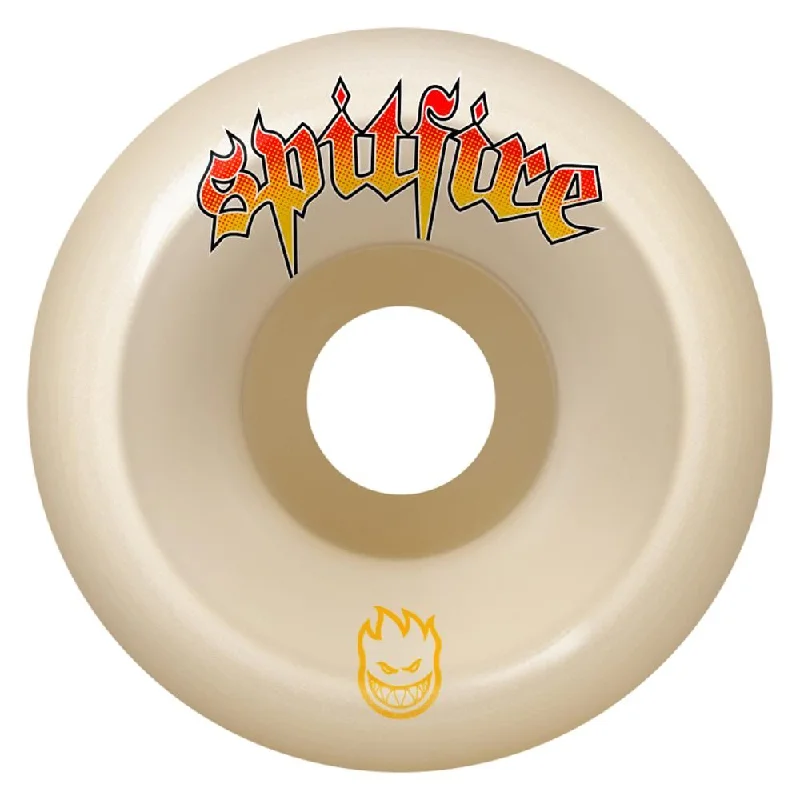 Skateboard Wheels for Long Distance-Spitfire Formula Four Skateboard Wheels 99 Venom Script Conical Full - White