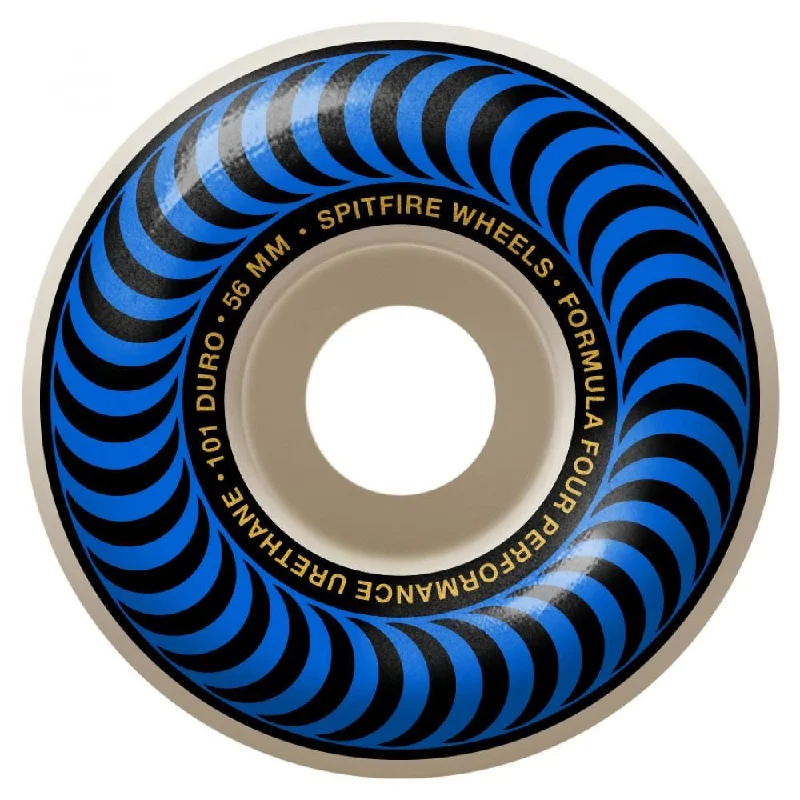 Skateboard Wheels with Custom Design-Spitfire Formula Four Skateboard Wheels Classics 101 - Blue