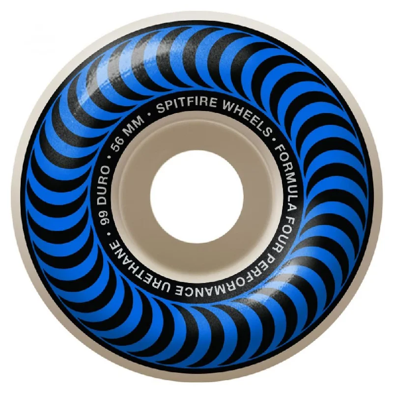 Skateboard Wheels for Rough Terrain-Spitfire Formula Four Skateboard Wheels Classics 99 - Blue