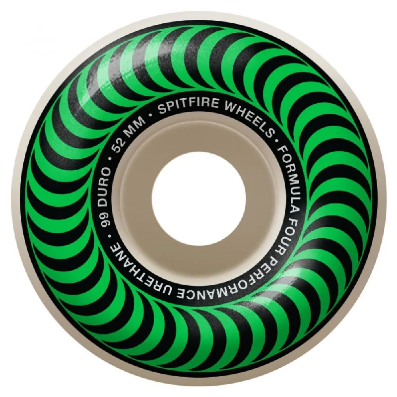 Skateboard Wheels with 56mm Diameter-Spitfire Formula Four Skateboard Wheels Classics 99 - Green