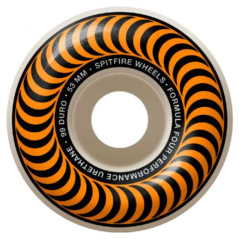 Skateboard Wheels for Urban Streets-Spitfire Formula Four Skateboard Wheels Classics 99 - Orange