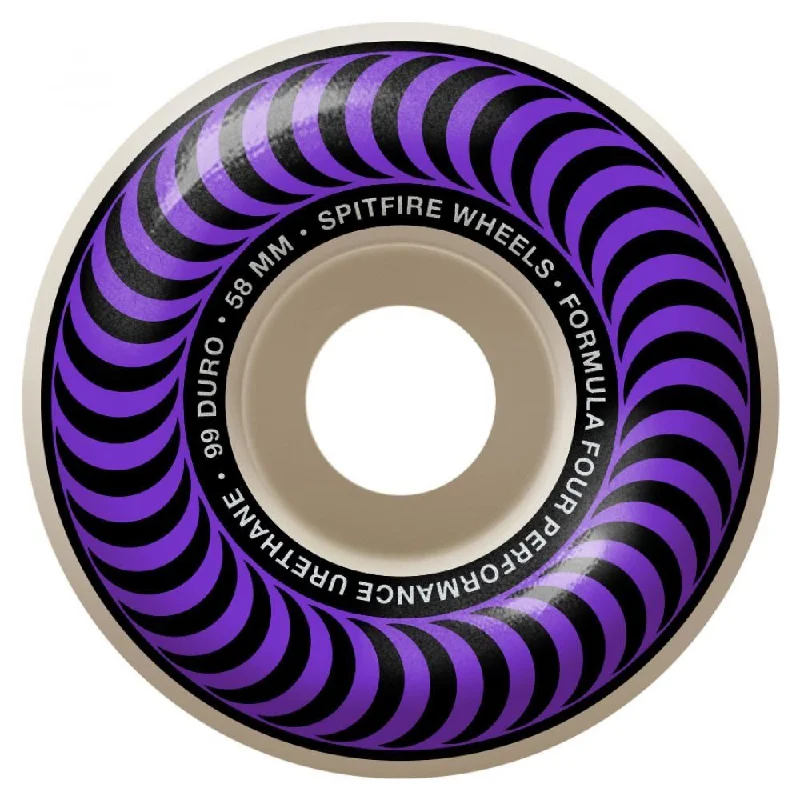 Skateboard Wheels for Smooth Control-Spitfire Formula Four Skateboard Wheels Classics 99 - Purple