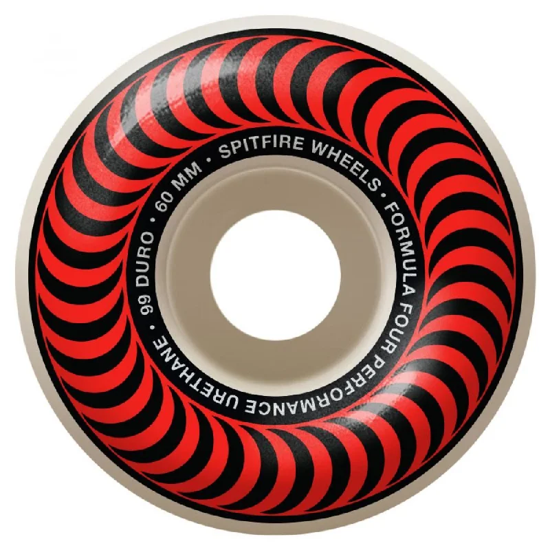 Skateboard Wheels with 52mm Diameter-Spitfire Formula Four Skateboard Wheels Classics 99 - Red / Bronze