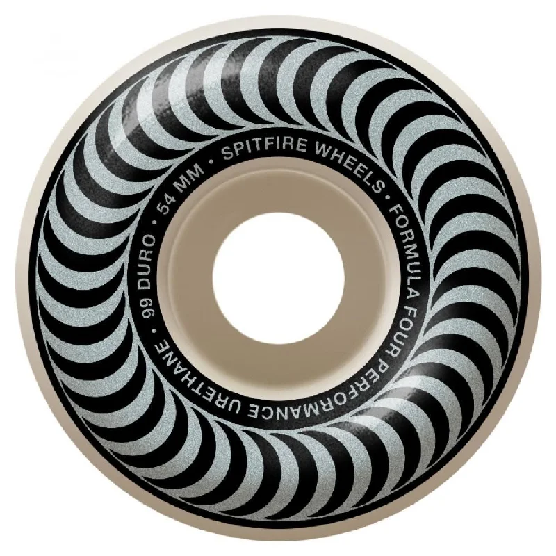 Skateboard Wheels with 60mm Diameter-Spitfire Formula Four Skateboard Wheels Classics 99 - Silver