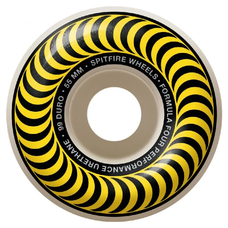 Skateboard Wheels for Speed and Control-Spitfire Formula Four Skateboard Wheels Classics 99 - Yellow