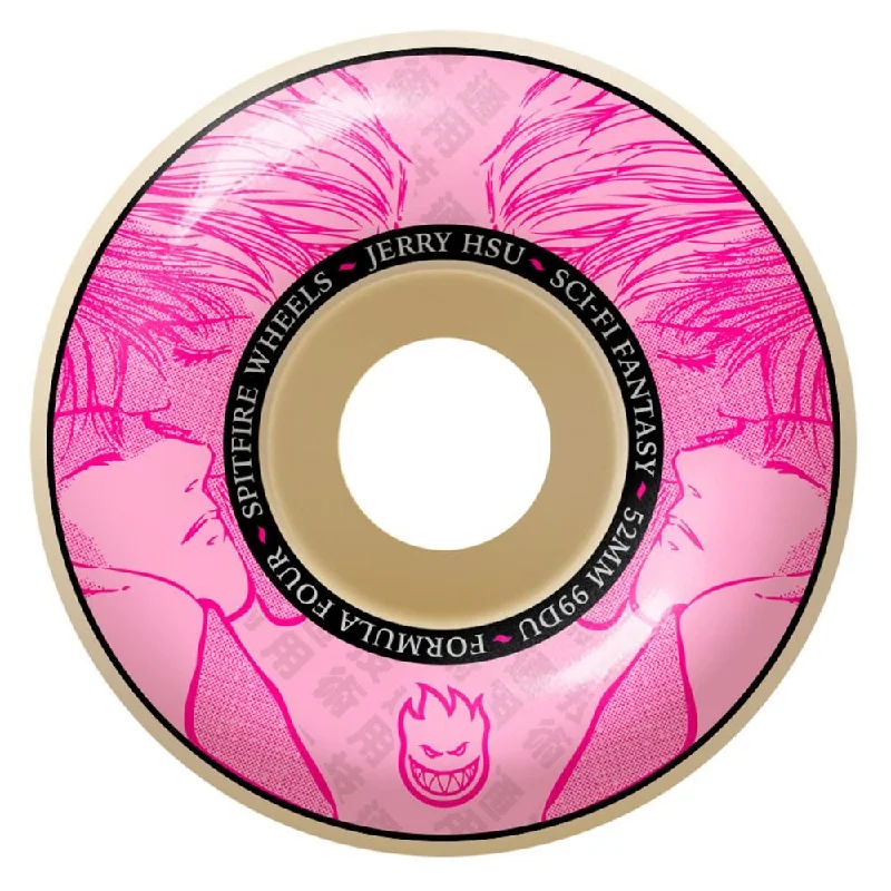 Skateboard Wheels for High-Impact Use-Spitfire Formula Four Skateboard Wheels Jerry Hsu Sci-Fi Classic 99 - Natural