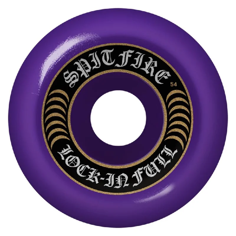 Skateboard Wheels for Smooth Rolling-Spitfire Formula Four Skateboard Wheels Lock In Full 99 DU - Purple