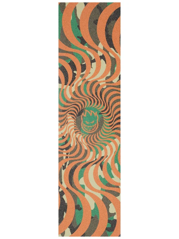 Skateboard Grip Tape with Superior Grip-Spitfire Mob Single Sheet Griptape - Classic Swirl Camo