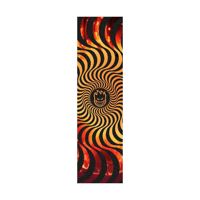 Skateboard Grip Tape for Technical Tricks-Spitfire Mob Single Sheet Griptape - Classic Swirl Lava