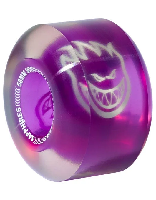 Skateboard Wheels for Smooth Sidewalk Riding-Spitfire Sapphire Wheels Purple | 90D/58mm