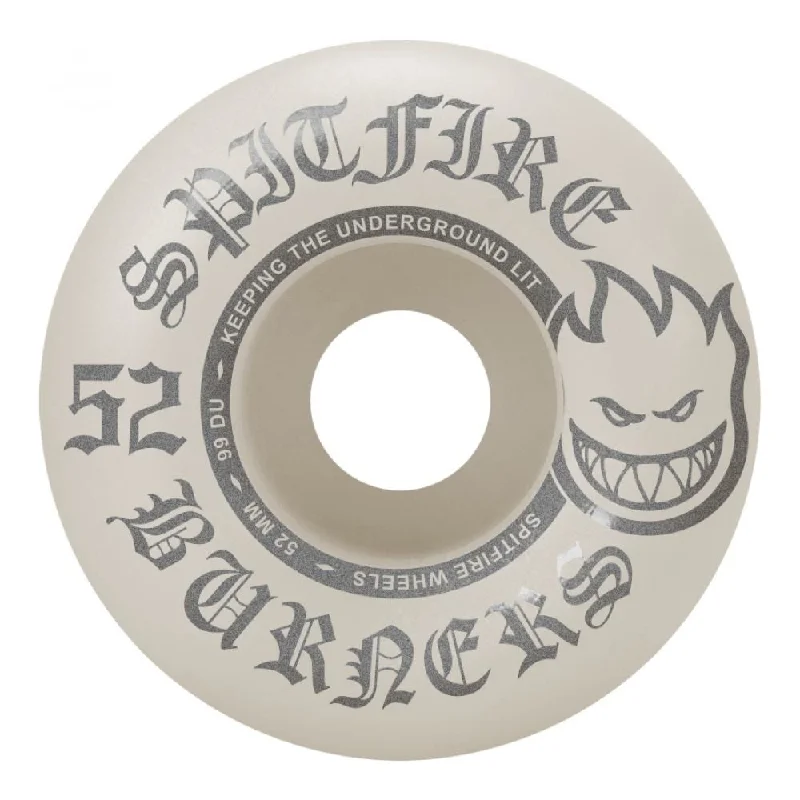 Skateboard Wheels for Long-Lasting Speed-Spitfire Skateboard Wheels 99 DU Burner - White