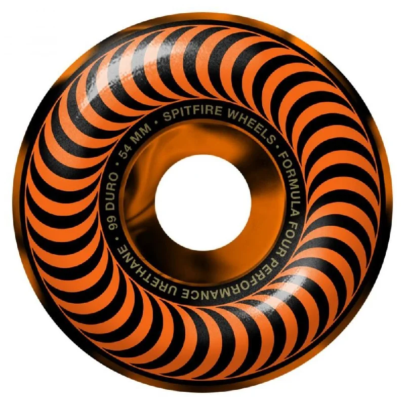 Skateboard Wheels with Classic Urethane-Spitfire Skateboard Wheels F4 99 Classic Swirl - Black / Orange