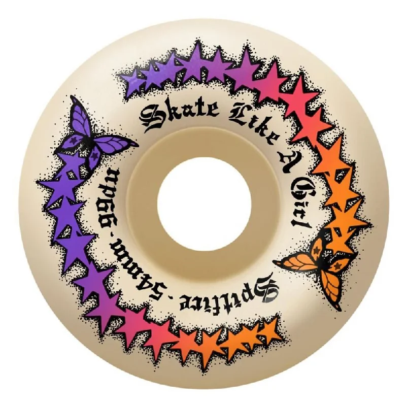 Skateboard Wheels with Soft Grip-Spitfire Skateboard Wheels F499 Skate Girl Evo - Multi