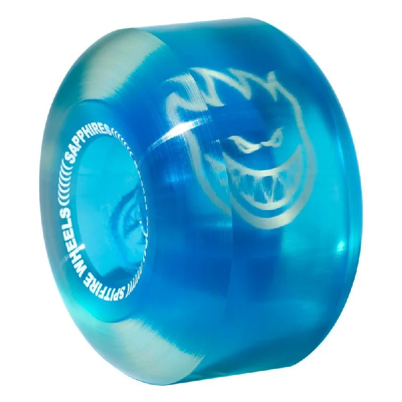 Skateboard Wheels for Tech Tricks-Spitfire Soft Skateboard Wheels Sapphire Radial 90D - Blue