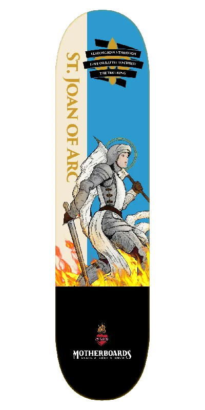 Skateboard Deck with Extra Stiffness-NEW St. Joan of Arc Skateboard Deck 8.0 Steep