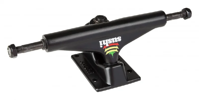 Skateboard Trucks for Increased Stability on Rails-Sushi Pagoda 5.25 Rasta Skateboard Trucks - 5.25"