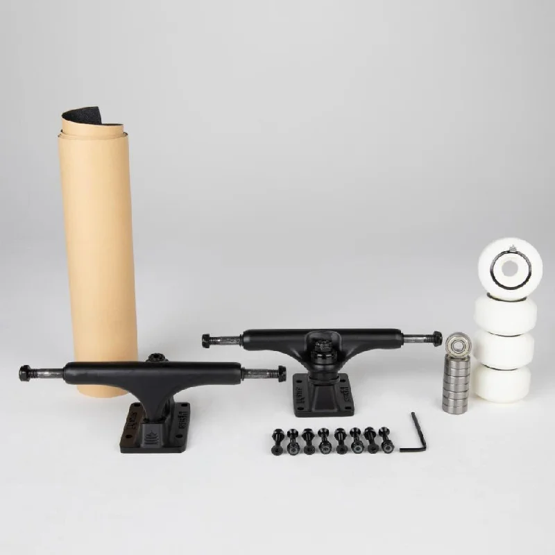 Skateboard Trucks with Strong Performance-Sushi Skateboard Trucks Undercarriage Kit 5.5/8.25 DLX Black with 53mm