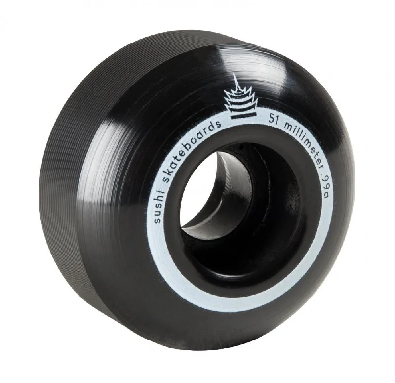 Skateboard Wheels for Street and Ramp Skating-Sushi Skateboard Wheels Pagoda Team V2 - Black