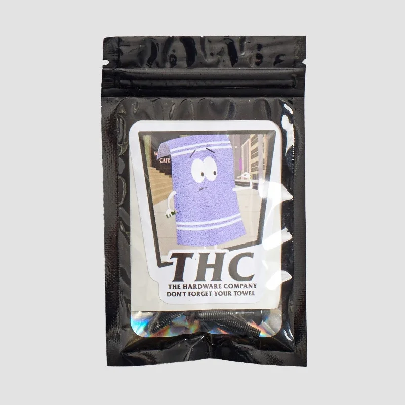 Skateboard Hardware for All-Surface Skating-The Hardware Company THC Towelie Allen Truck Bolts Black/Blue 1"