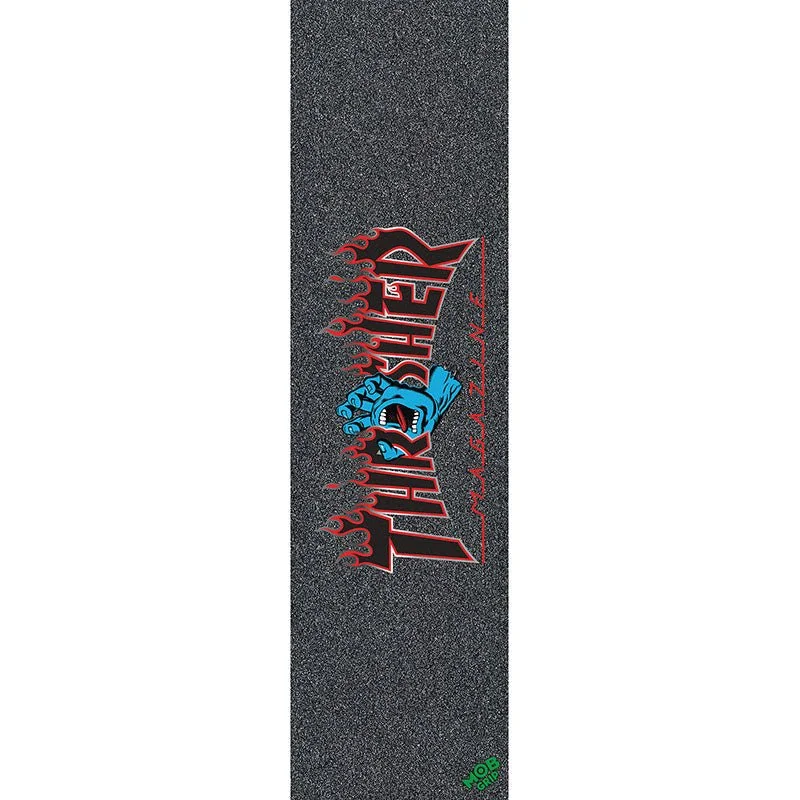 Skateboard Grip Tape with Anti-Slip Technology-Thrasher x SC Screaming Flame Logo 11" x 33" Mob Skateboard Grip Tape