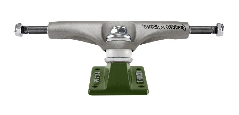 Skateboard Trucks with Upgraded Axles for Maximum Strength-Thunder 149 Skateboard Trucks Thunder X Crystie Nyc Team Raw / Green - 149