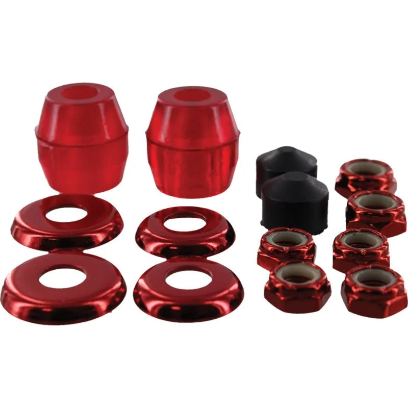 Skateboard Hardware with Quick Setup-Thunder 90du Red Rebuild Skateboard Truck Kit 2pk