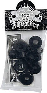 Skateboard Hardware for Comfortable and Stable Ride-Thunder Rebuild Kit 100Du Black (For 2 Trucks)