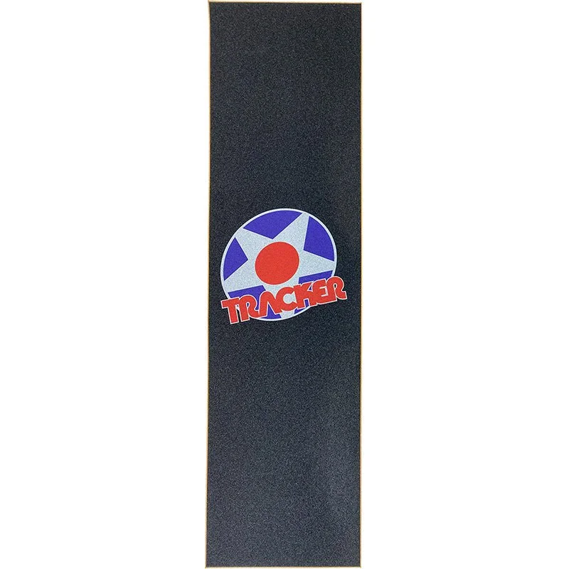 Skateboard Grip Tape with Scratch-Resistant Features-Tracker Trucks 9" x 33"  Tracker Star Logo Graphic Large Skateboard Grip Tape