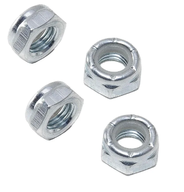 Skateboard Hardware for Long-Term Skating-Universal Truck Axle Nuts 5/16" x 4 (For two trucks)