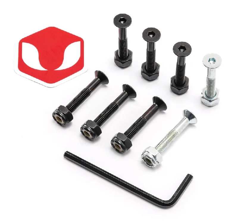 Skateboard Hardware with High-Durability Nuts and Bolts-Venom Hardware - 1.5" - Allen - Black/Silver