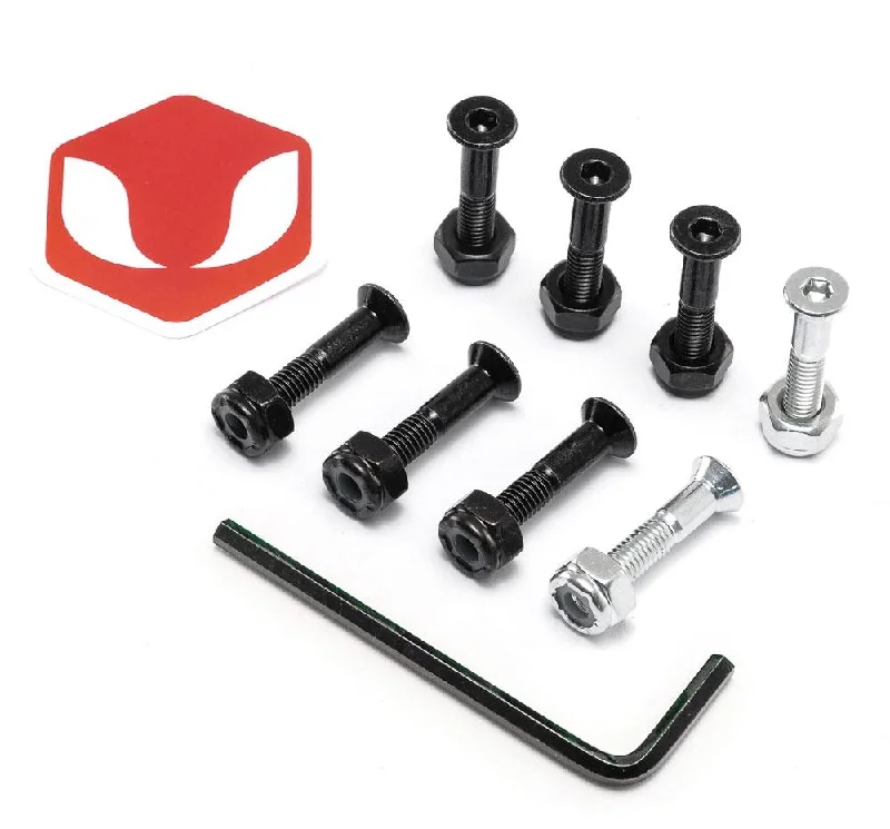 Skateboard Hardware for Tech Trick Precision-Venom Hardware - 1" - Allen - Black/Silver