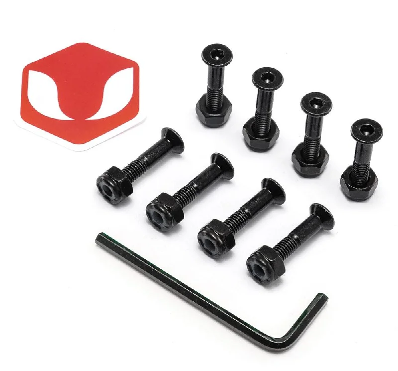 Skateboard Hardware with Smooth Performance Features-Venom Hardware - 1" - Allen - Black