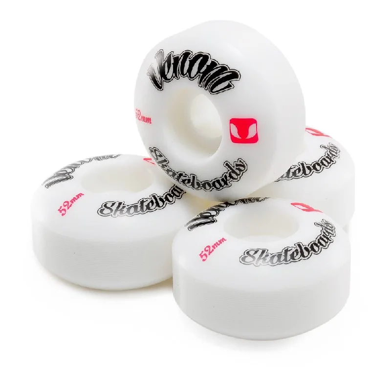 Skateboard Wheels for Rough Terrain-Venom Logo White Skateboard Wheels 50-53mm