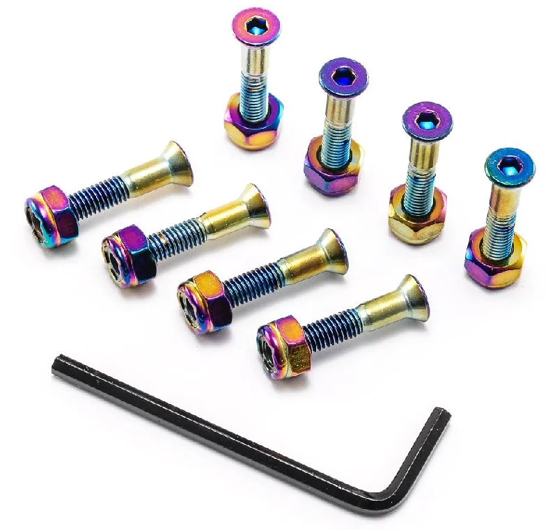 Skateboard Hardware for Smooth, Responsive Riding-Venom Premium Hardware 1" - Anodised - Neochrome