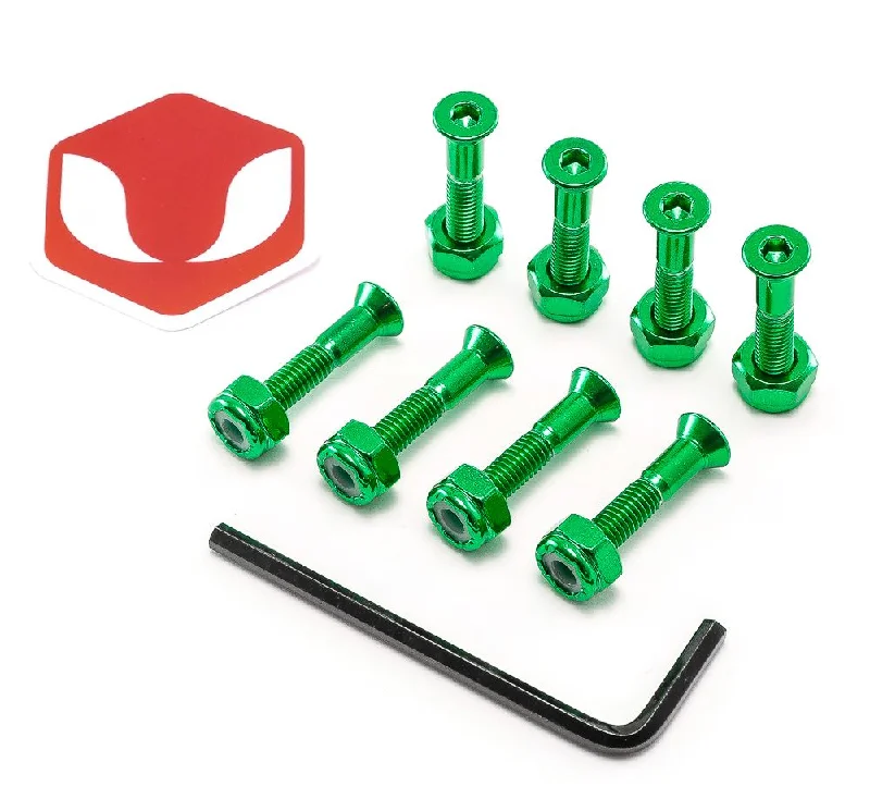 Skateboard Hardware with Heavy Duty Components-Venom Premium Hardware - Anodised - Green