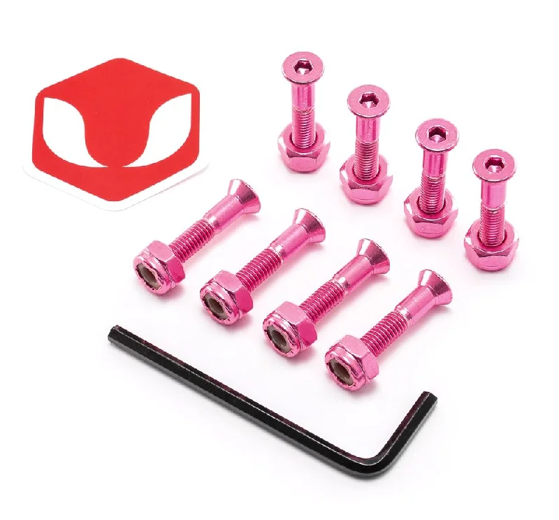 Skateboard Hardware for Quick Assembly and Setup-Venom Premium Hardware - Anodised - Pink