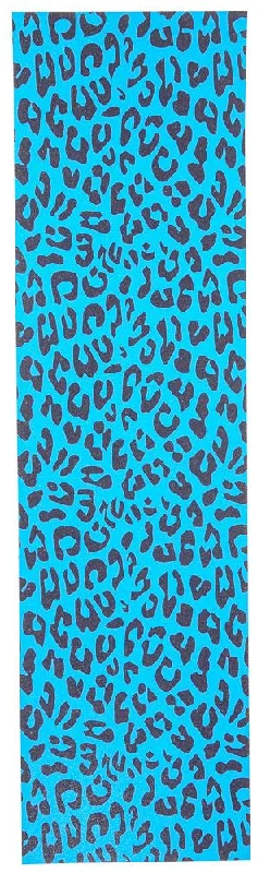 Skateboard Grip Tape for Harder Grinds-Venom Professional Grade Skateboard Griptape 9" x 33" - Leopard - Neon Blue