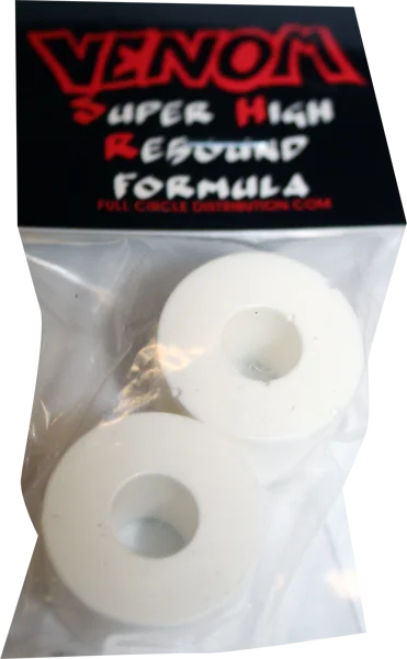 Skateboard Hardware with Adjustable Nuts and Bolts-Venom (SHR) Downhilll-94a White Bushing Set