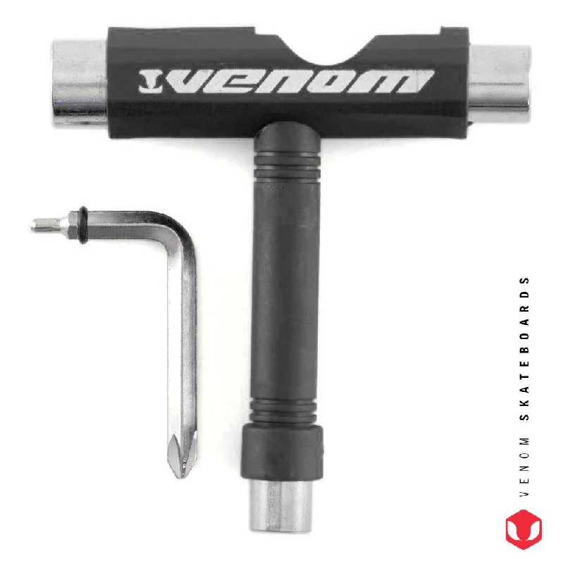 Skateboard Hardware with Long-Term Durability-Venom Skateboards T Tool - Black