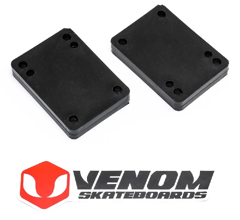 Skateboard Hardware for Long-Lasting Performance-Venom Skateboards Truck Risers - 1/2" - Black