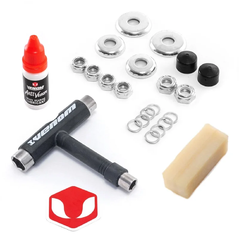 Skateboard Hardware for Top Speed and Control-Venom Ultimate Skateboard Maintenance Rebuild Kit Gift Pack