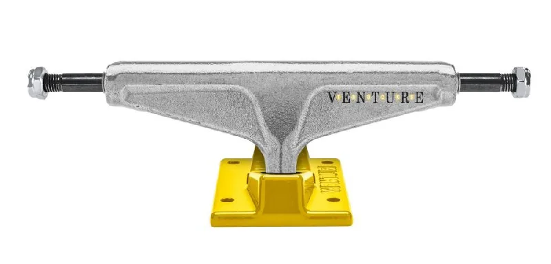 Skateboard Trucks with Balanced and Consistent Ride-Venture 5.0 Skateboard Trucks OG Dots Yellow Polished - 5.0"