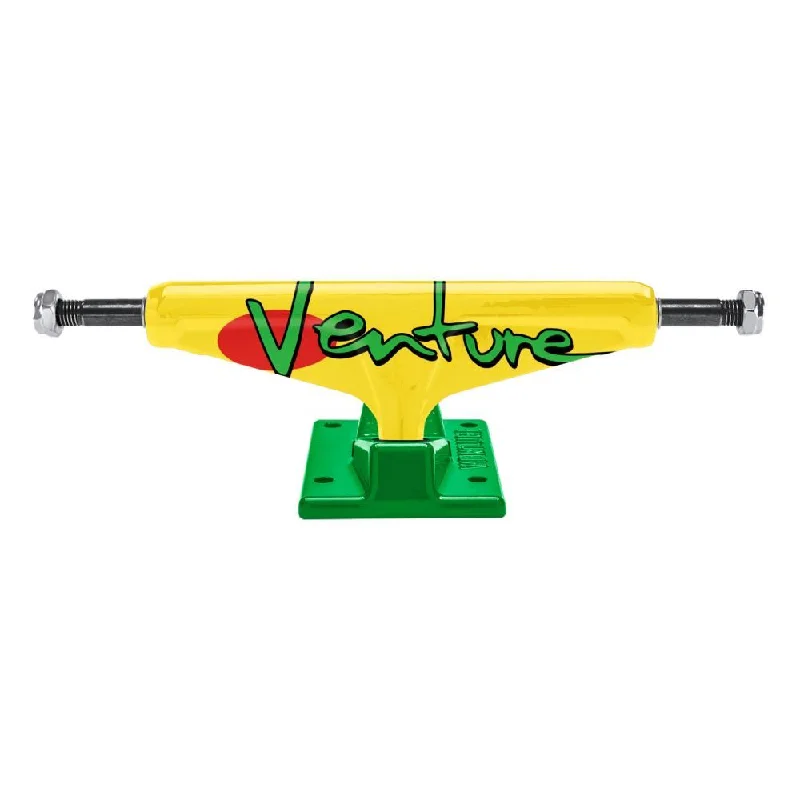 Skateboard Trucks with Stable and Secure Mounting-Venture 5.2 Skateboard Trucks 92' Full Bleed Team Hi Yellow / Green - 5.2"