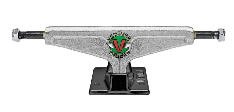 Skateboard Trucks for Pro-Level Stability-Venture V Hollow Skateboard Trucks Og Wings Low Polished / Black - 5.0"